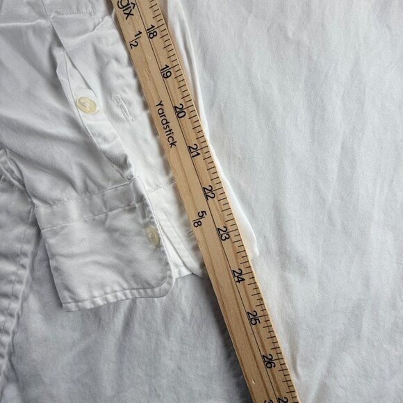 Gitman Bros Pinpoint TTX Cotton Oxford Point Large White Long Sleeve Solid Mens - Picture 12 of 13